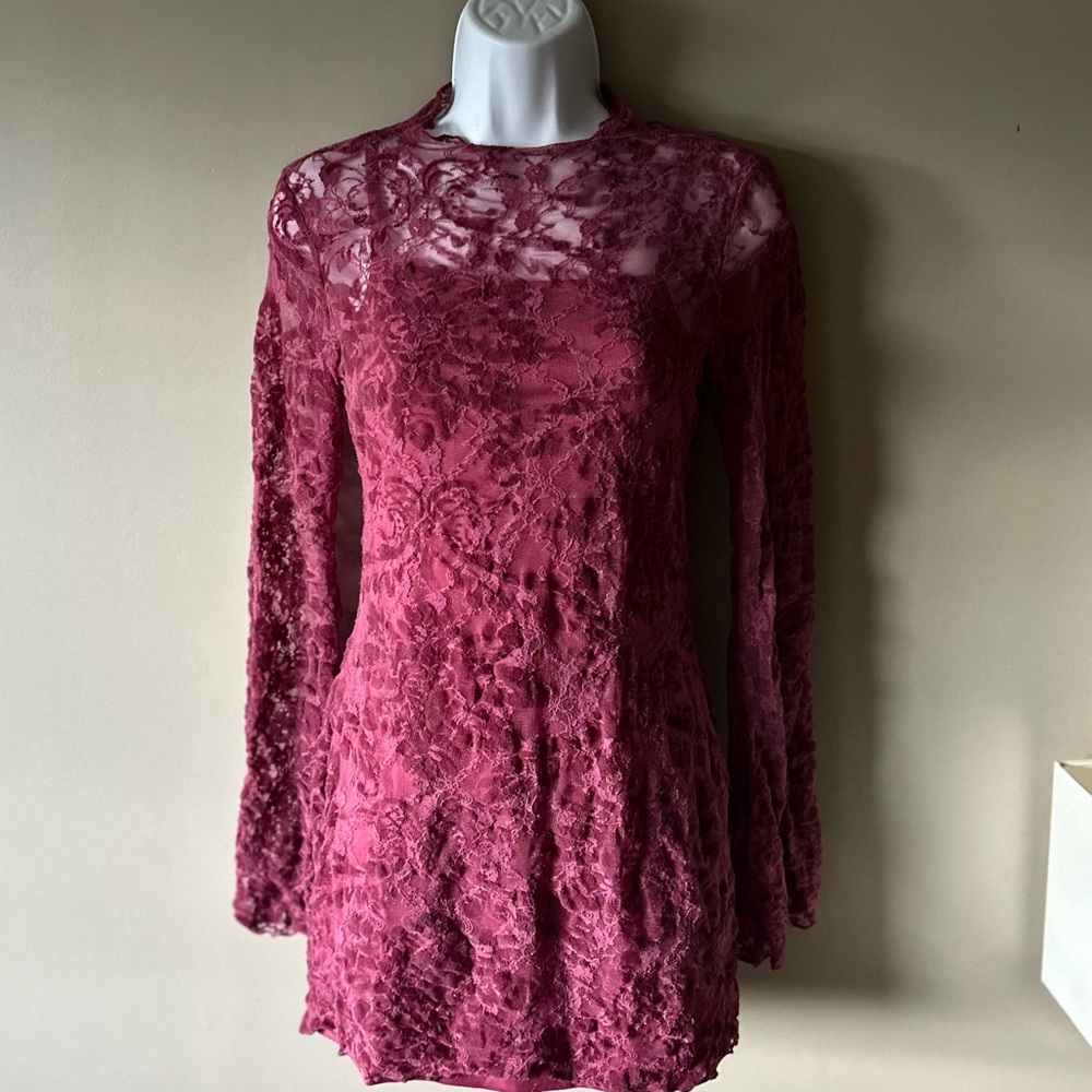 Forever 21 Lace Overlay A-Line Mini Dress